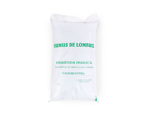 HUMUS DE LOMBRIZ SOLIDO 40 LITROS / 25 KG APROX