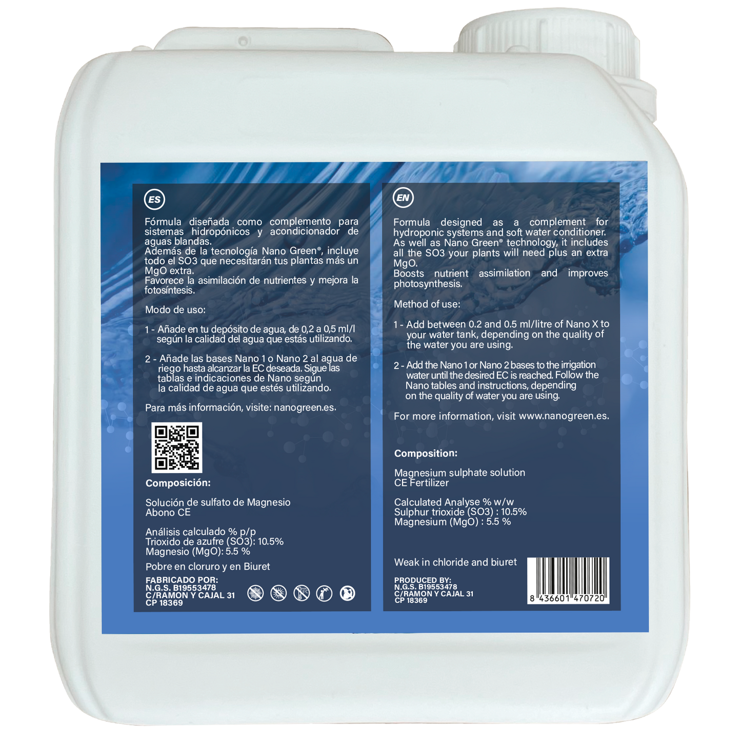 PACK FERTILIZANTES HIDROPONICOS 2L+2L+2L TECNOLOGIA NANO