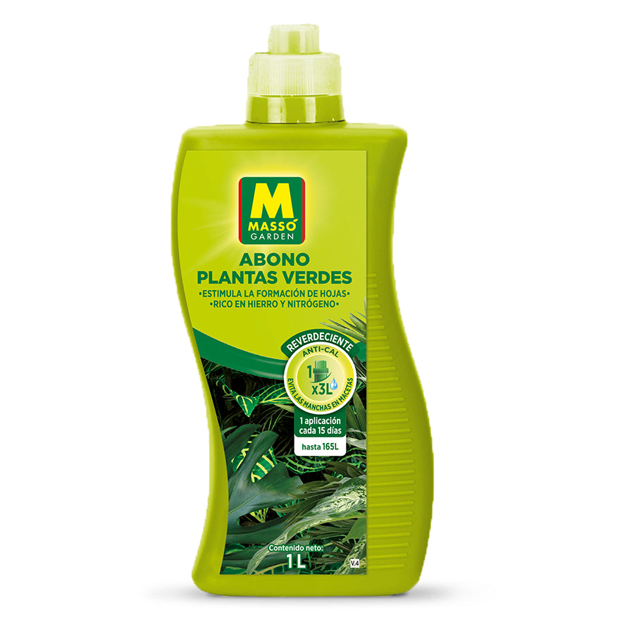 PLANTAS VERDES 1L - ABONO LÍQUIDO ESPECIAL MASSO