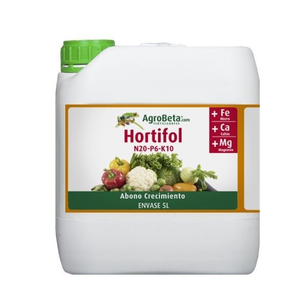 ABONO CRECIMIENTO 5 L. HORTIFOL 20-6-10 FOLIAR -RADICULAR
