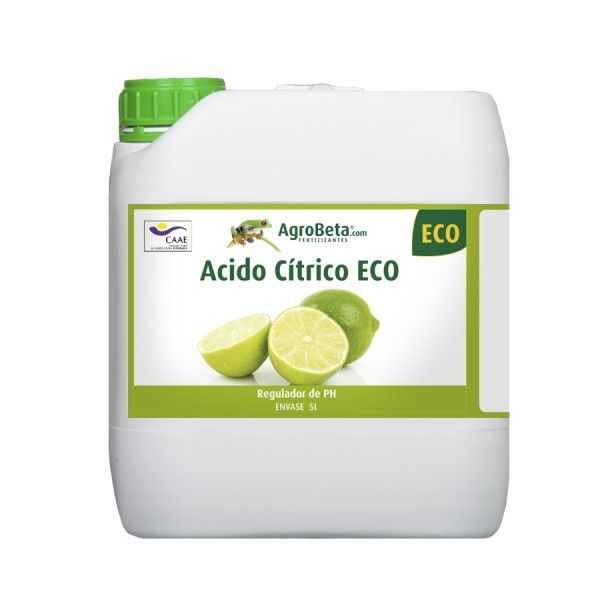 🟢 Ácido Cítrico ECO Agrobeta 5L – Corrector de pH Orgánico para Riego Agrícola