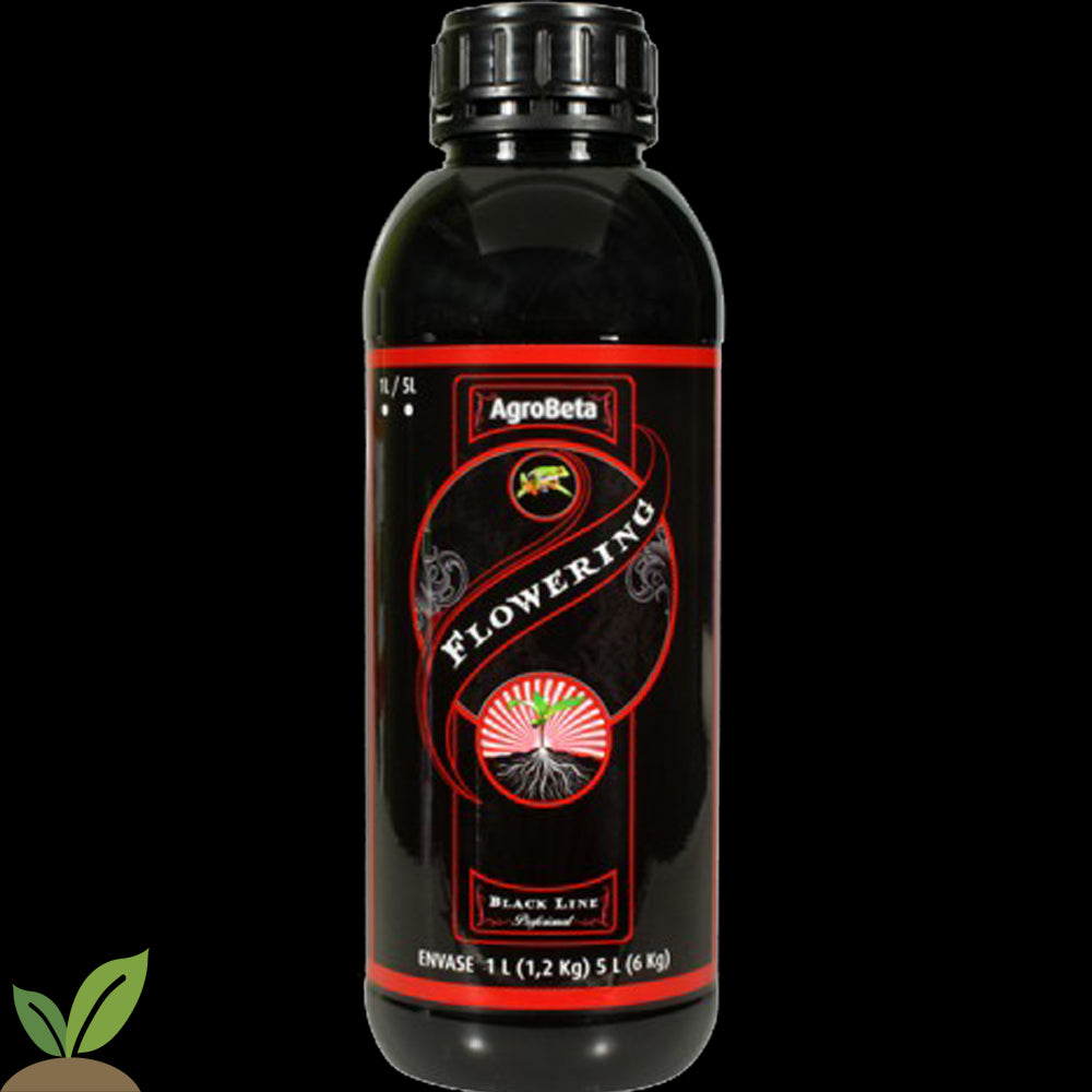 FERTILIZANTE ECOLOGICO FLOWERING BLACK LINE 1L. + NPK REGALO