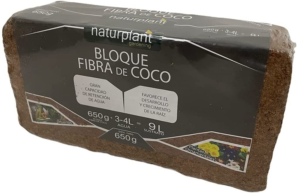 FIBRA DE COCO PRENSADO 650 GR. - 9 LITROS