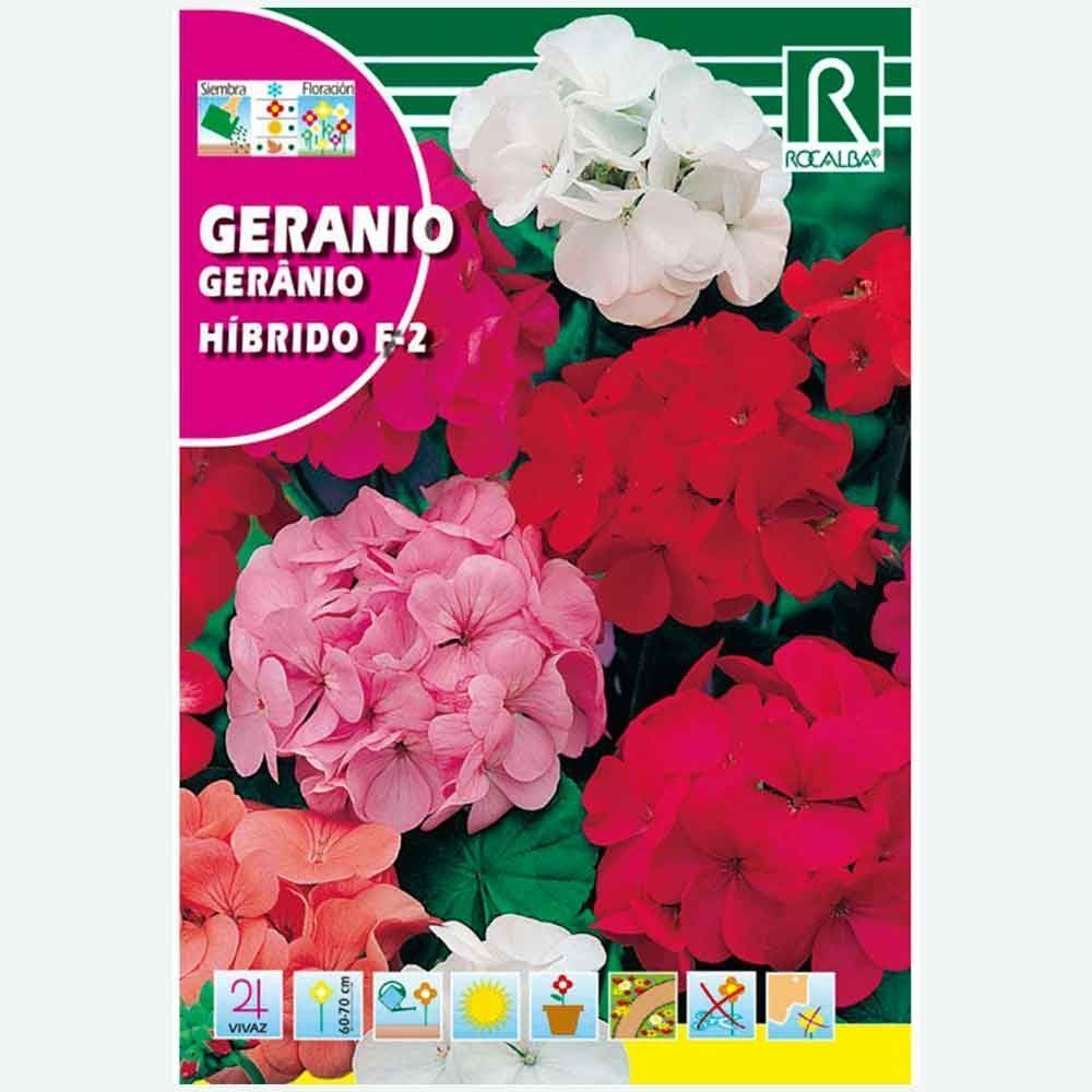 GERANIO HÍBRIDO F-2 VARIADO - SOBRE DE SEMILLAS 0,1G