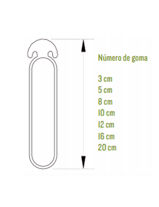 GOMA ANCLA 10 CM PACK 25 UD. / ENTUTORAR Nº10