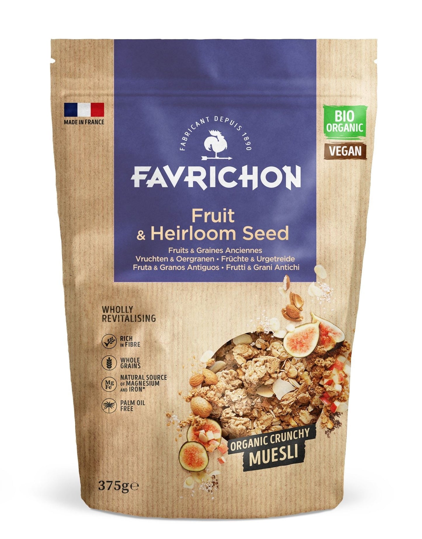 MUESLI ECO DE FRUTAS Y CEREALES 375 GR - FAVRICHON