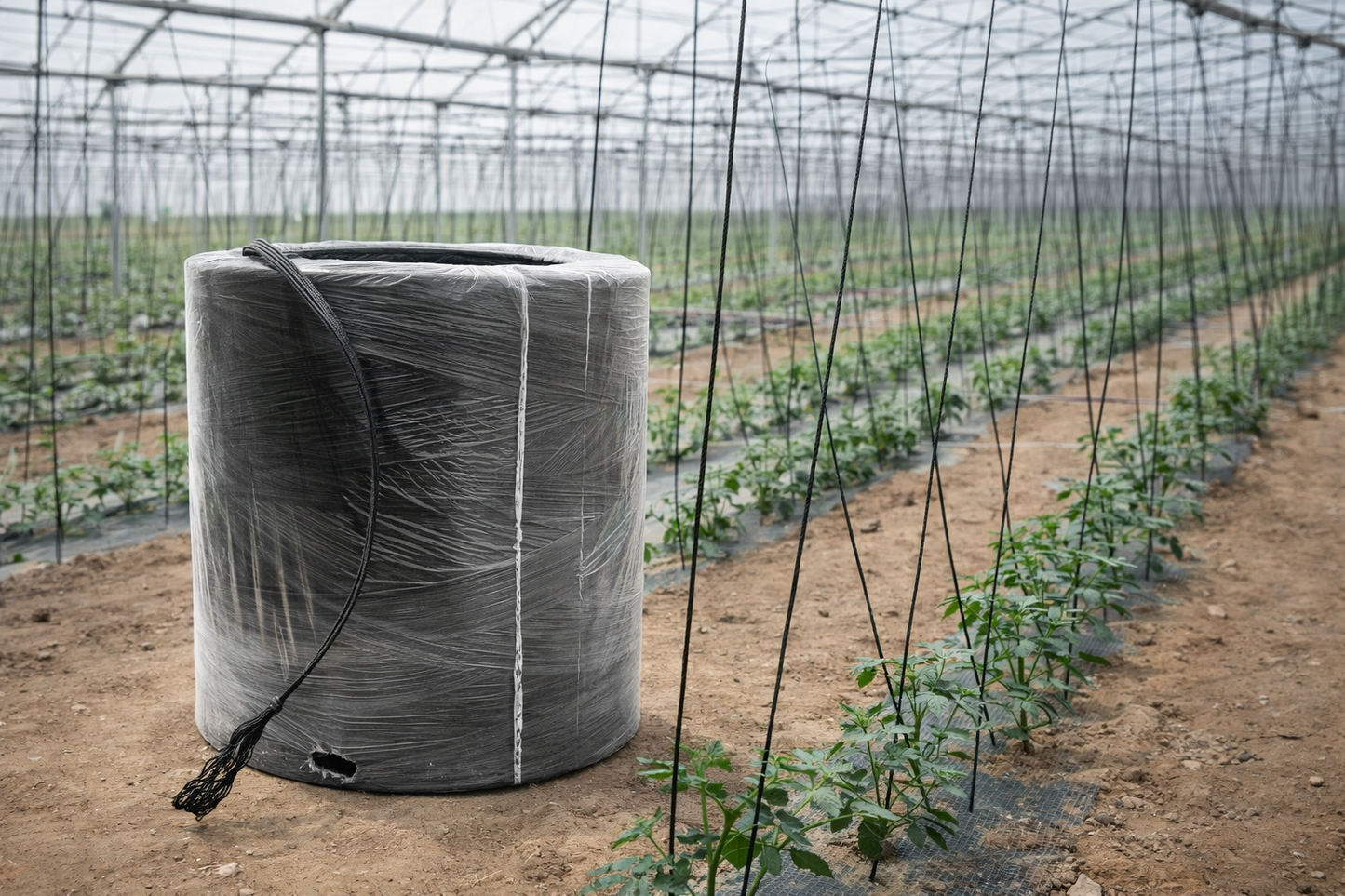 Rollo de Rafia Agrícola Negra 5 kg – Hilo Tutor Profesional