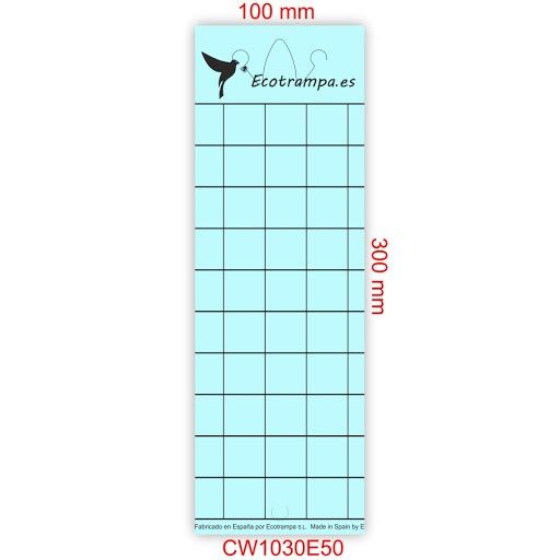 ARMADILHA ADESIVA AZUL CLARO 20 UNIDADES. ARMADILHA CROMÁTICA BIOBEST 10X25