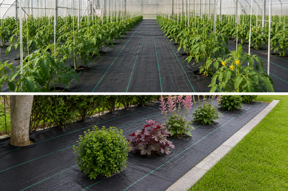 Malla Antihierba Negra 1,05m ancho Geotextil 100 g/m² Permeable para Jardín, Huerto e Invernadero