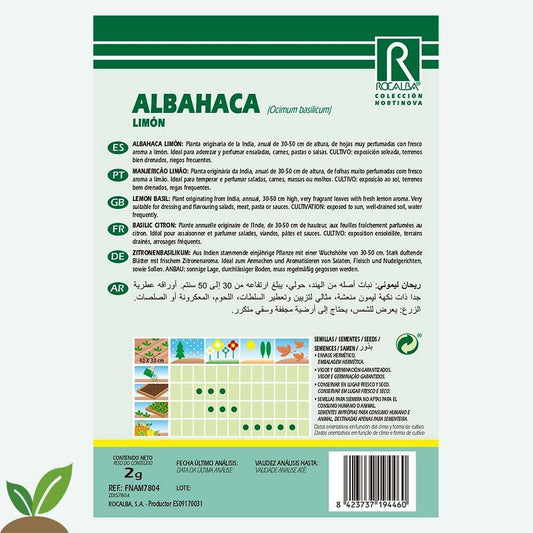 ALBAHACA LIMON - SOBRE DE SEMILLAS 2G