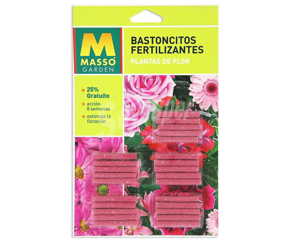 BASTONICILLOS FERTILIZANTES 25  UD.  PLANTAS FLOR - MASSO