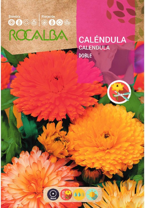 CALENDULA DOBLE VARIADA - SOBRE DE SEMILLAS 10G