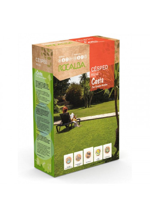 CESPED FUERTE FORMULA COSTA CON GRAMA FINA 30M² - 1KG ROCALBA