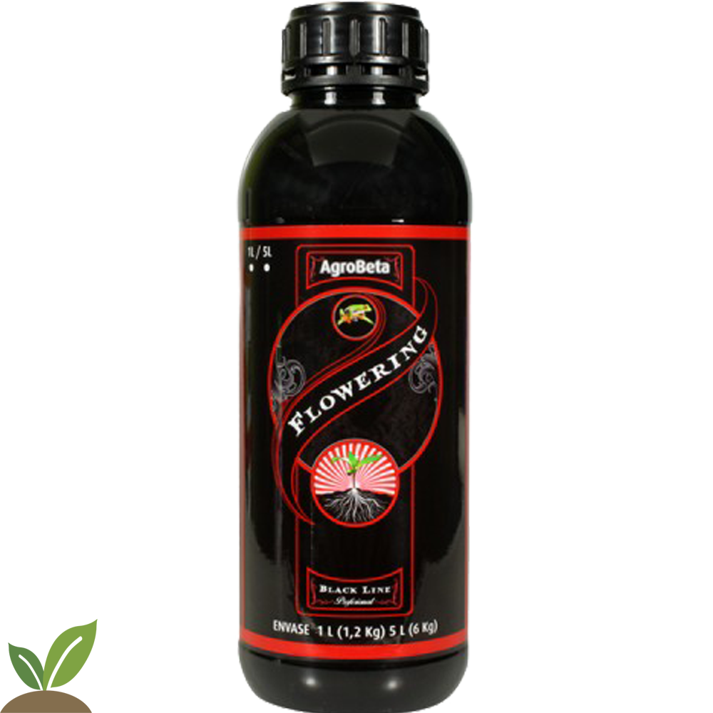 FERTILIZANTE ECOLOGICO FLOWERING BLACK LINE 1L. + NPK REGALO
