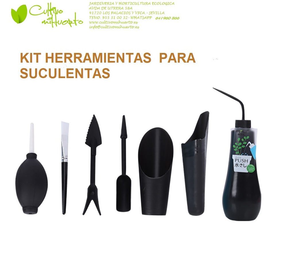 KIT DE FERRAMENTAS PARA SUCULENTAS E CACTOS - 8 PEÇAS