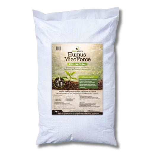 Humus de Lombriz 20L (10 kg) con Micorrizas y Trichodermas - Mycoforce Ecologico