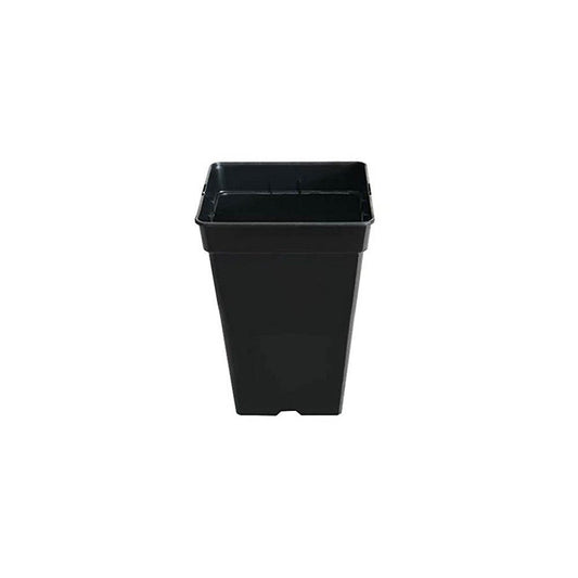 PACK DE 10 POTS CARRÉS EN PLASTIQUE NOIR 1,45L - 11X11X12