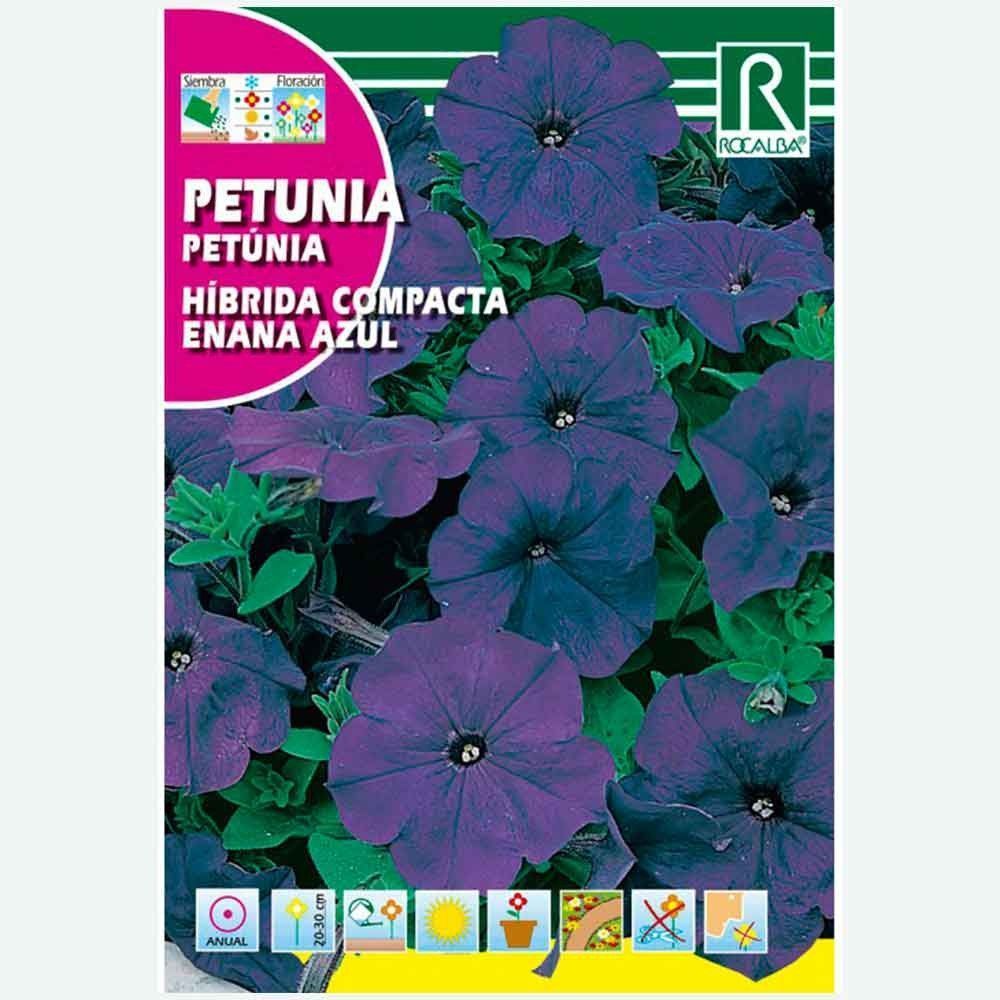 PETUNIA HIBRIDA COMPACTA ENANA AZUL - SOBRE DE SEMILLAS 0,5G