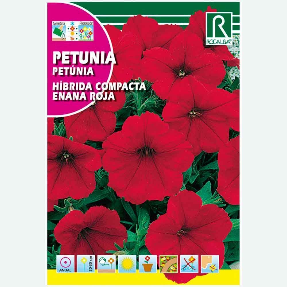 PETUNIA HIBRIDA COMPACTA ENANA ROJA- SOBRE DE SEMILLAS 0,5G