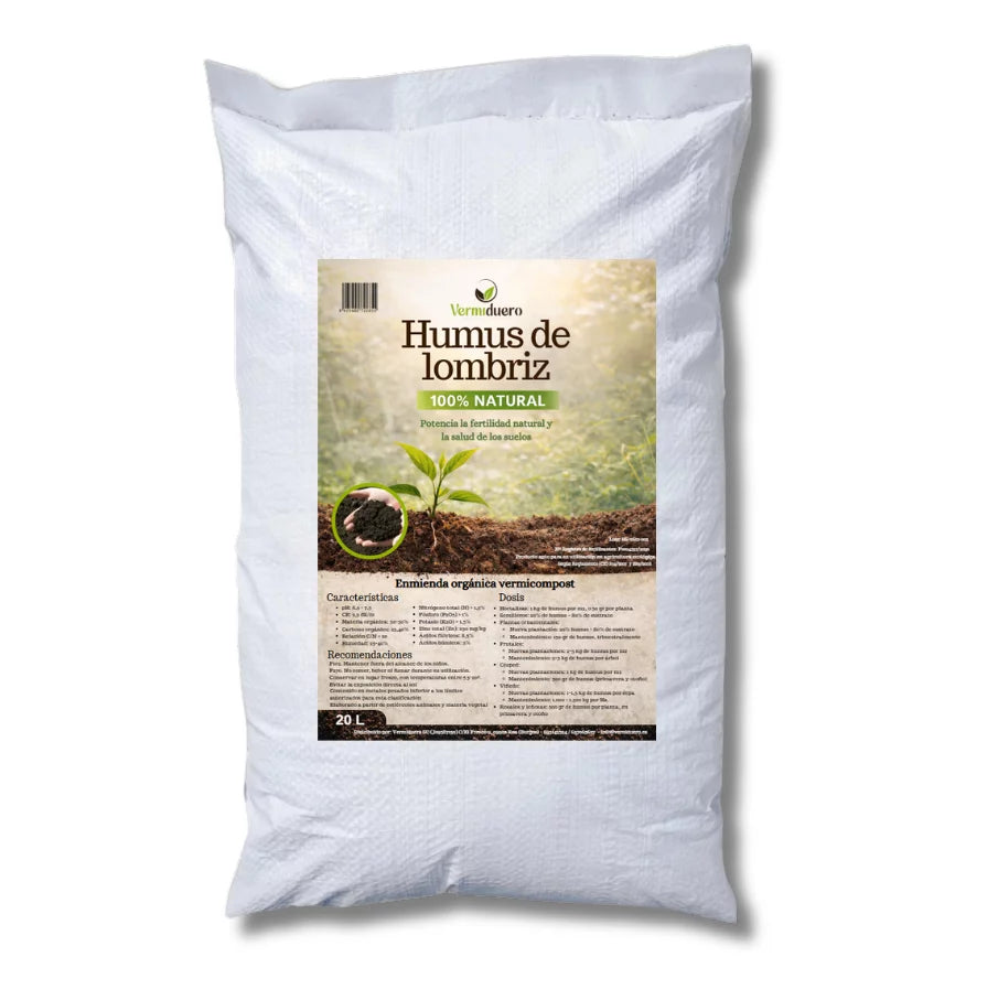 Humus de Lombriz 20L (10 kg) 100% natural – Enmienda Orgánica Natural ...