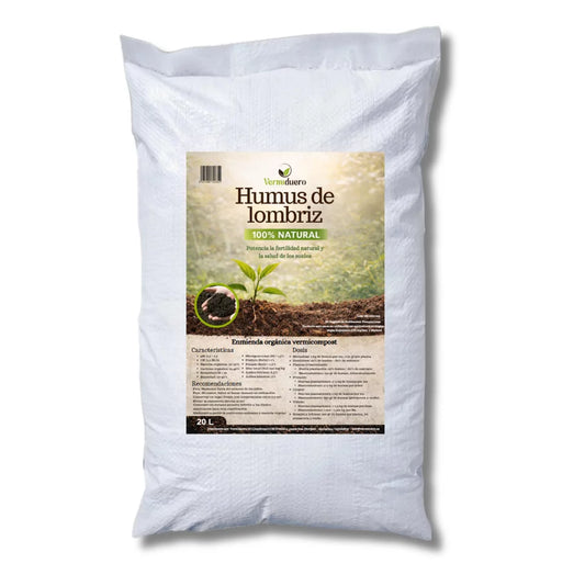 Humus de Lombriz 20L (10 kg) 100% natural  – Enmienda Orgánica Natural