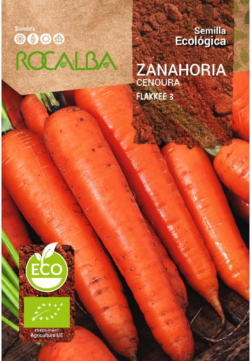 SEMILLA ZANAHORIA FLAKKEE 3 ECO -  Rocalba