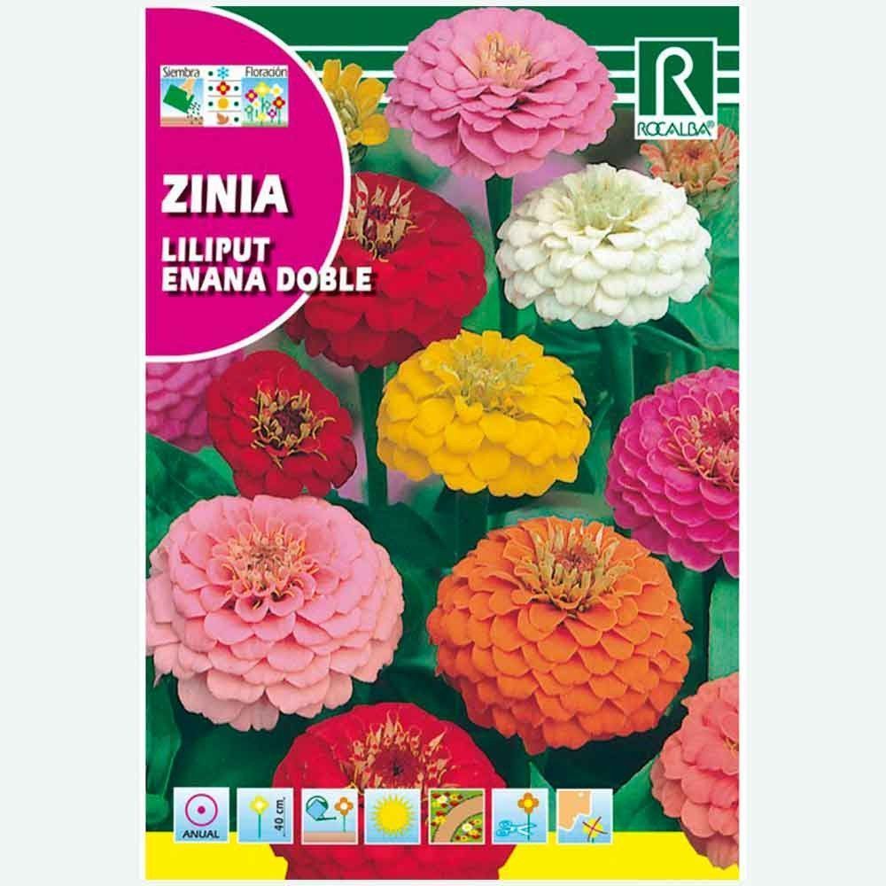 ZINIA LILIPUT ENANA DOBLE VARIADA - SOBRE DE SEMILLAS 6G
